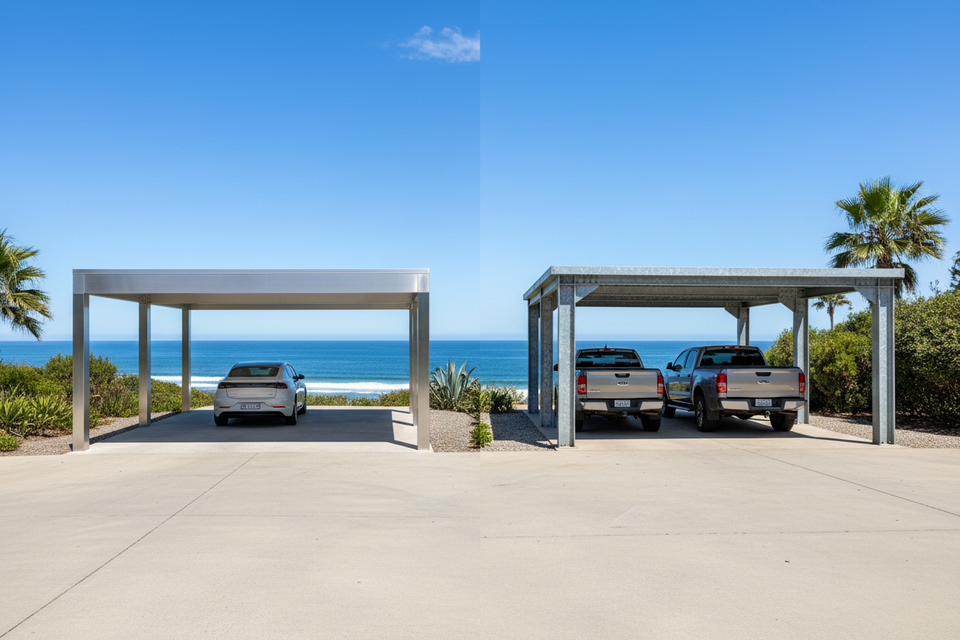 Aluminum vs Steel Carports: Which Lasts Longer in Coastal & Harsh Climates?