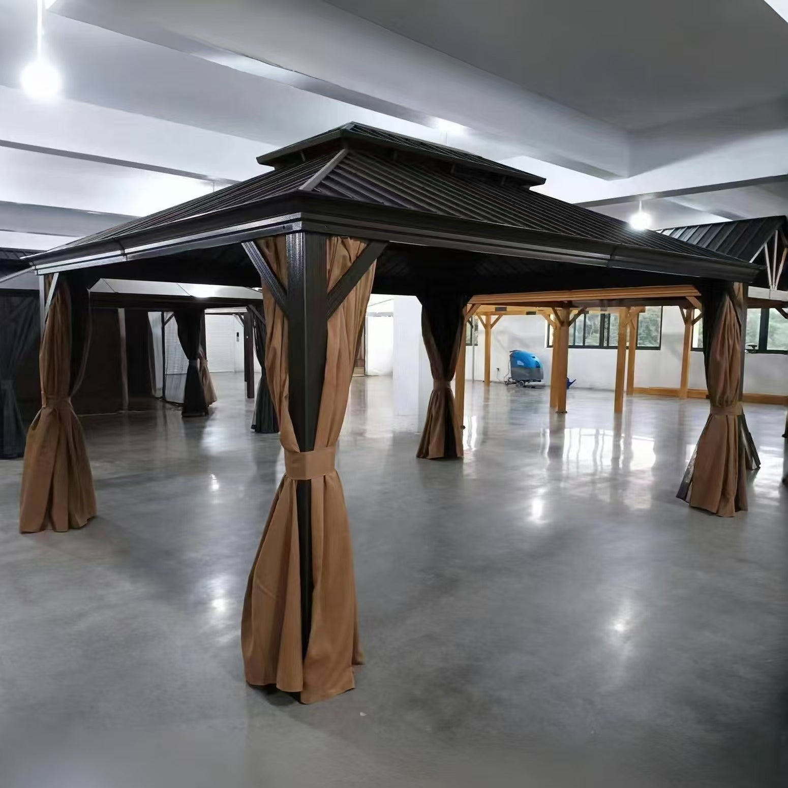 Wholesale Waterproof Modern Custom Size Pergola Outdoor Entertainment Pavilion Aluminum Frame Garden Hardtop Gazebo - Poly Sunshine Outdoors