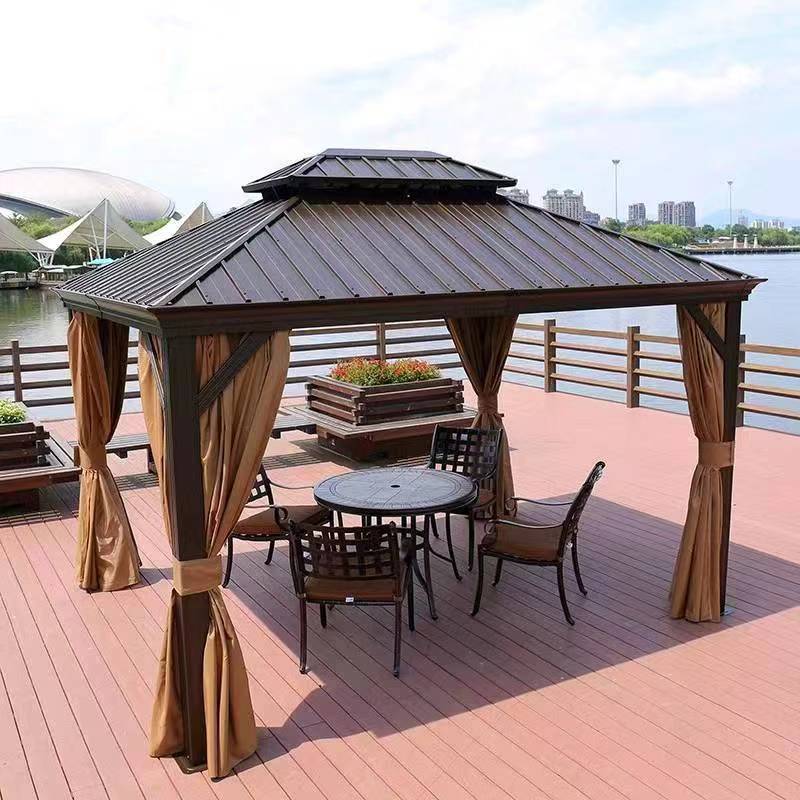 Wholesale Waterproof Modern Custom Size Pergola Outdoor Entertainment Pavilion Aluminum Frame Garden Hardtop Gazebo - Poly Sunshine Outdoors