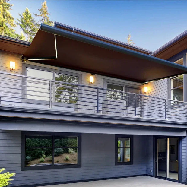 Electric Retractable Awning - Motorized Outdoor Shade | Poly Sunshine Outdoors - Poly Sunshine Outdoors