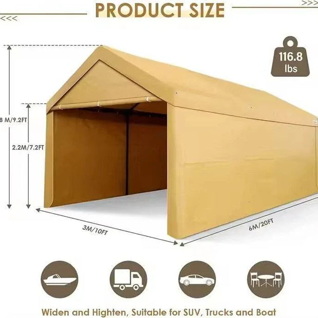 PE Coated Waterproof Windproof Abrasion-Resistant Heat-Insulation Outdoor Parking Tent - Poly Sunshine Outdoors