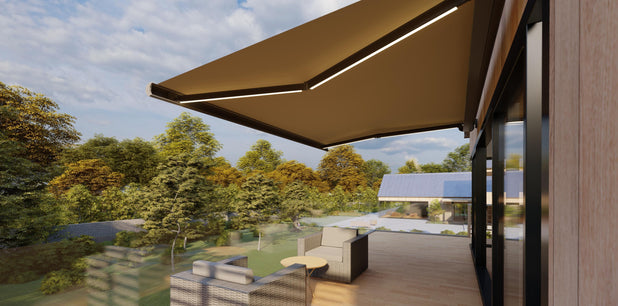 Electric Retractable Awning - Motorized Outdoor Shade | Poly Sunshine Outdoors - Poly Sunshine Outdoors