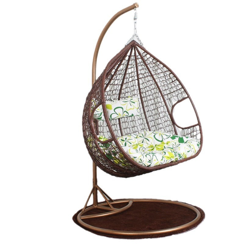 Hanging basket rattan chair cradle chair hanging chair hammock lazy indoor swing balcony home bird nest net red bird nest rocking chair - Poly Sunshine Outdoors