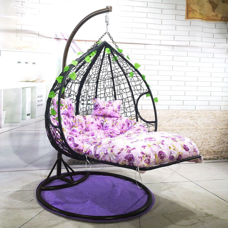 Hanging basket rattan chair cradle chair hanging chair hammock lazy indoor swing balcony home bird nest net red bird nest rocking chair - Poly Sunshine Outdoors