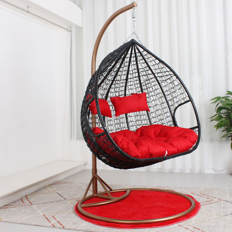Hanging basket rattan chair cradle chair hanging chair hammock lazy indoor swing balcony home bird nest net red bird nest rocking chair - Poly Sunshine Outdoors