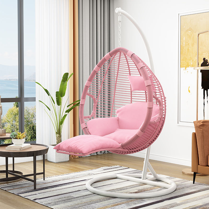 Hanging basket rattan chair cradle chair hanging chair hammock lazy indoor swing balcony home bird nest net red bird nest rocking chair - Poly Sunshine Outdoors