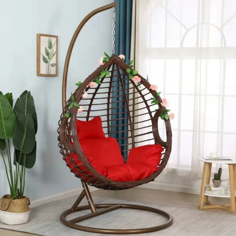Hanging Basket Chair - Rattan Swing Seat for Indoor & Outdoor - Poly Sunshine Outdoors