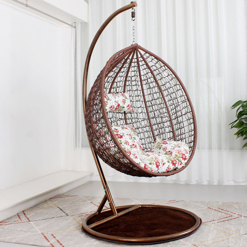 Hanging basket rattan chair cradle chair hanging chair hammock lazy indoor swing balcony home bird nest net red bird nest rocking chair - Poly Sunshine Outdoors
