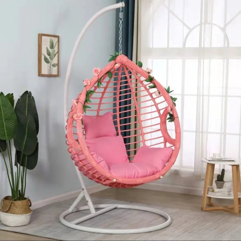 Hanging Basket Chair - Rattan Swing Seat for Indoor & Outdoor - Poly Sunshine Outdoors