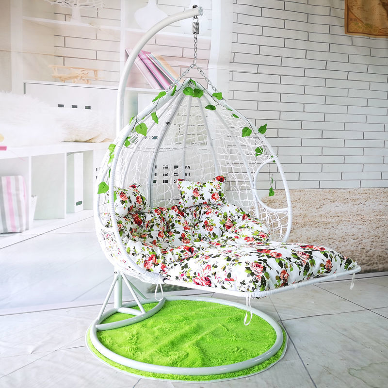 Hanging basket rattan chair cradle chair hanging chair hammock lazy indoor swing balcony home bird nest net red bird nest rocking chair - Poly Sunshine Outdoors