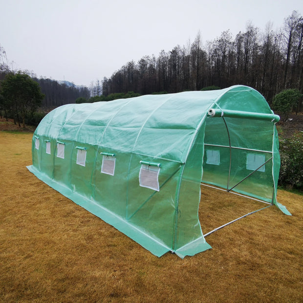 Polytunnel Greenhouse - UV Protected PE Mesh | Galvanized Steel Frame | Commercial & Home Growing - Poly Sunshine Outdoors