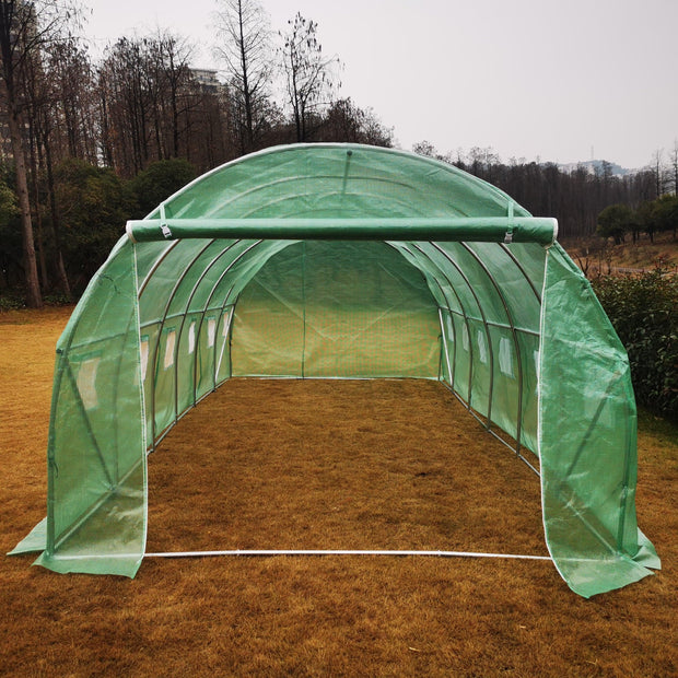 Polytunnel Greenhouse - UV Protected PE Mesh | Galvanized Steel Frame | Commercial & Home Growing - Poly Sunshine Outdoors