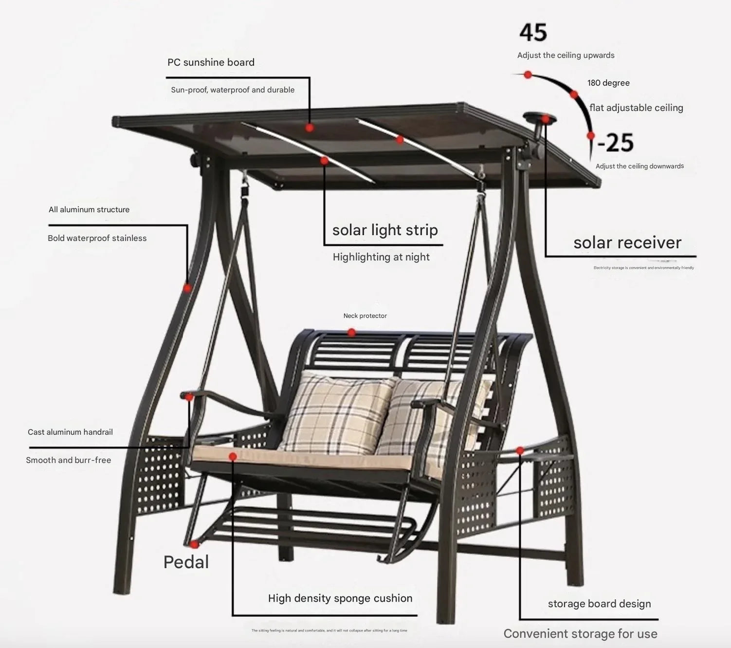 Commercial Outdoor Swing Chair - Terrace Garden Seating for Hotels, Spas & Restaurants - Poly Sunshine Outdoors